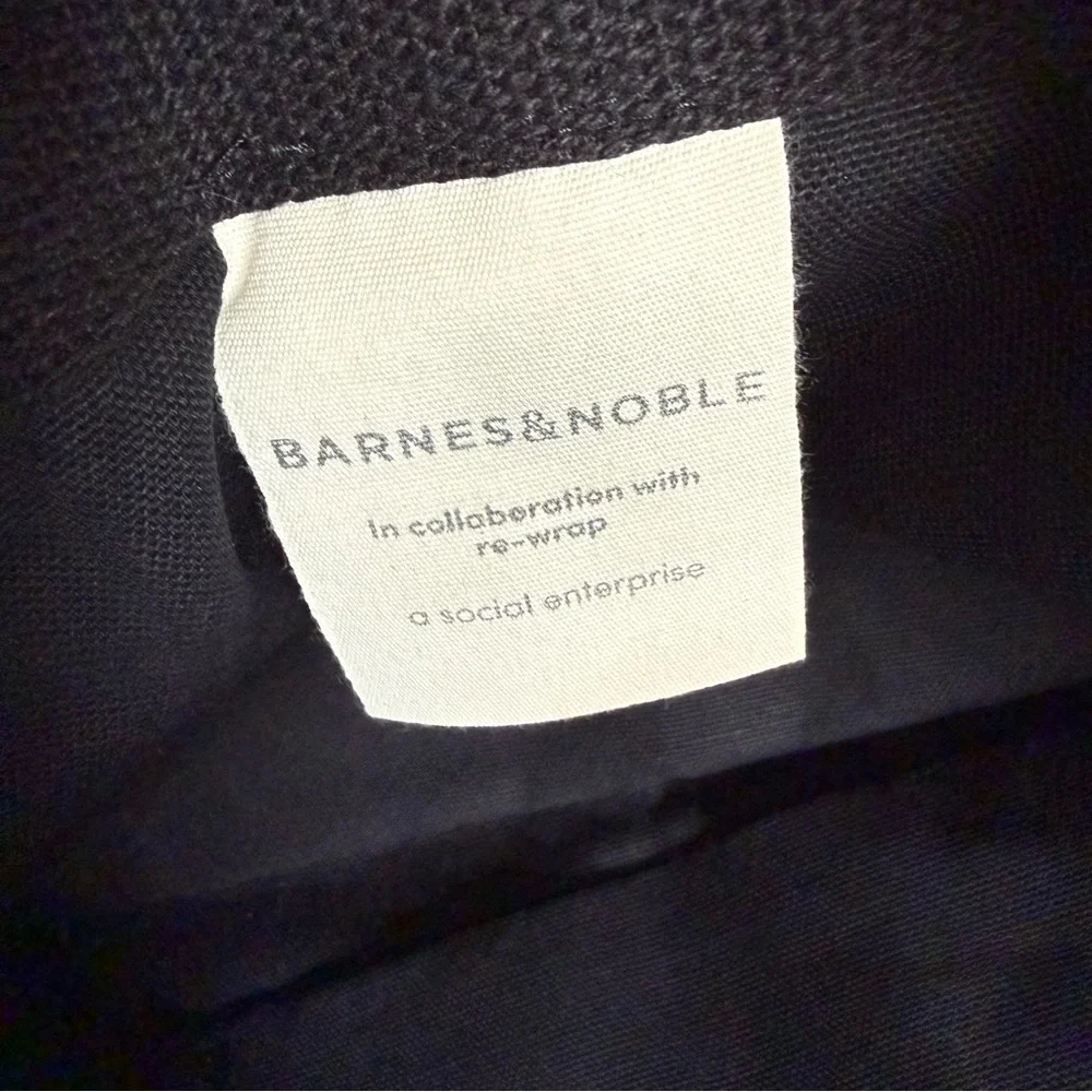 Barnes & Noble Black Tote with Gold Lettering